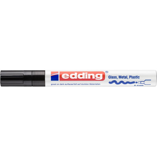 Permanentais marķieris Edding Paint 750 2-4.0mm, konisks, melns