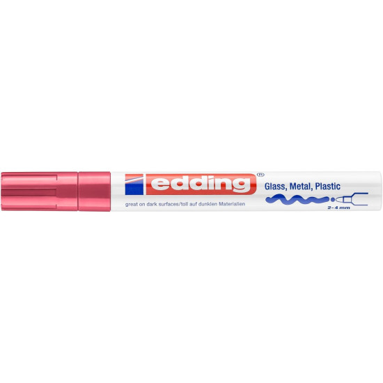 Permanentais marķieris Edding Paint 750 2-4.0mm, konisks, sarkans