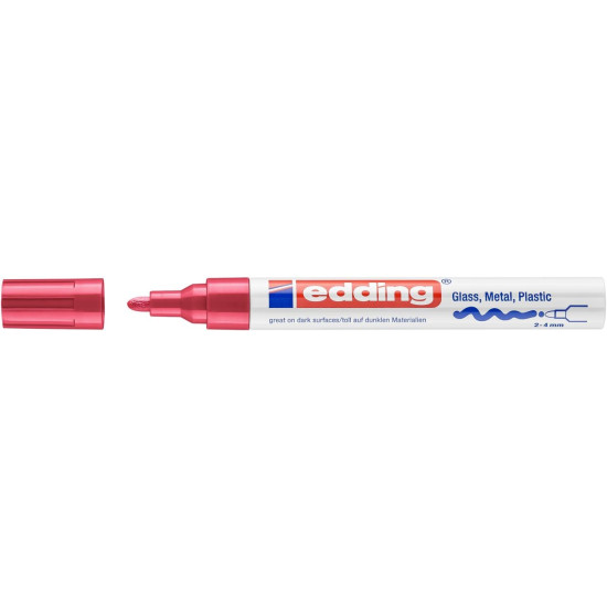 Permanentais marķieris Edding Paint 750 2-4.0mm, konisks, sarkans
