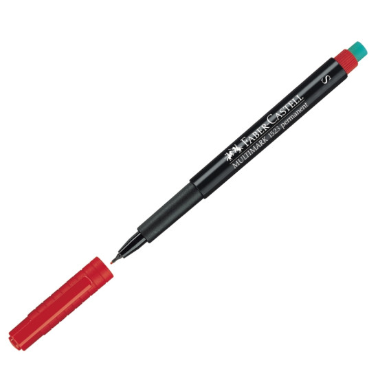 Permanentais marķieris Faber-Castell Multimark S 0.4mm, konisks, sarkans