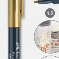 Flomāsters Faber-Castell Metallics 1.5mm, dekorēšanai, 250 Heart of gold
