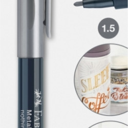 Flomāsters Faber-Castell Metallics, 1.5mm, dekorēšanai, 251 Nothing Else Metal