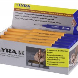 Permanentais marķieris Lyra Ink, celtniecības, zils