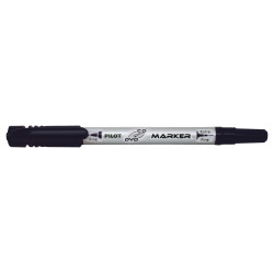 Marķieris Pilot Twin CD/DVD divpusēji 0,4 un 0,8 mm melns