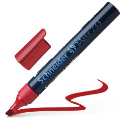 Permanentais marķieris Schneider Maxx 233 1-5.0mm, nošķelts, sarkans