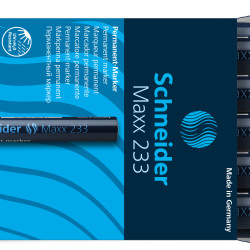 Permanentais marķieris Schneider Maxx 233 1-5.0mm, nošķelts, zils