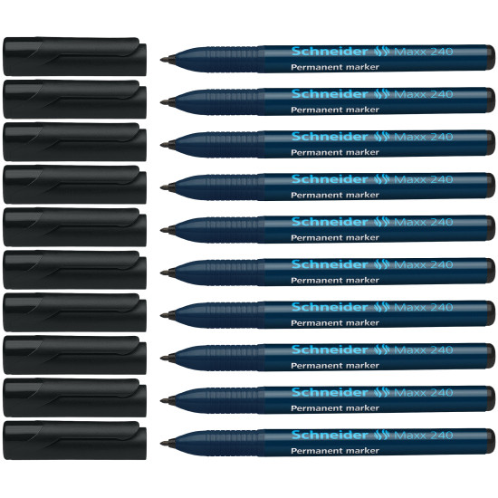 Permanentais marķieris Schneider Maxx 240  1-2.0mm, konisks, melns