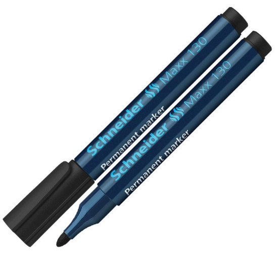 Permanentais marķieris Schneider Maxx 130 1-3.0mm, konisks, melns