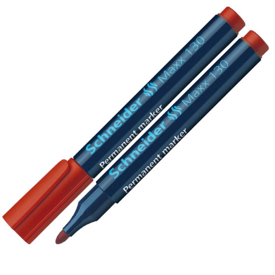 Permanentais marķieris Schneider Maxx 130 1-3.0mm, konisks, sarkans