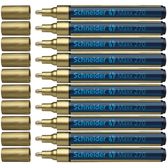 Permanentais marķieris Schneider Maxx Paint 270 1-3.0mm, konisks, zelta
