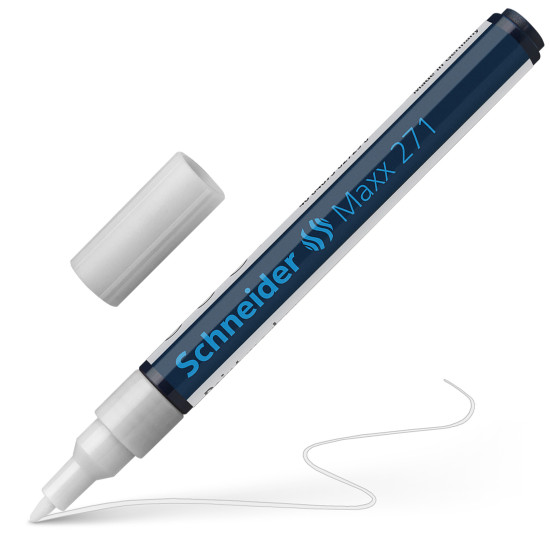 Permanentais marķieris Schneider Maxx Paint 271 1-2.0mm, konisks, balts