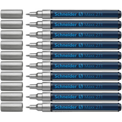 Permanentais marķieris Schneider Maxx Paint 271 1-2.0mm, konisks, sudraba