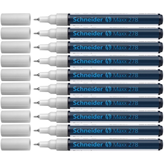Permanentais marķieris Schneider Maxx Paint 278 0.8mm, konisks, balts