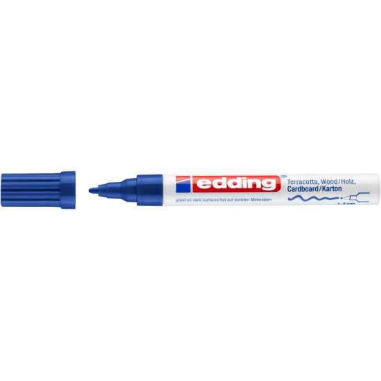 *Dekoratīvais marķieris Edding 4040 1-2mm, konisks, zils