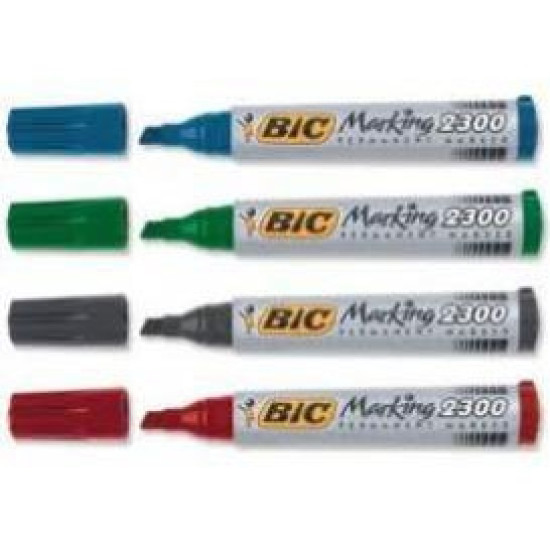 *Permanentais marķieris BIC 2300, 3-3.5mm,nošķelts, zaļš
