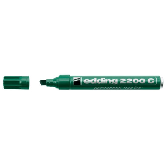 *Permanentais marķieris Edding 2200C 1-5.0mm, nošķelts, zaļš