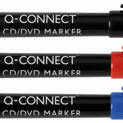Permanentais marķieris Q-Connect 1.0mm, CD/DVD, konisks, melns