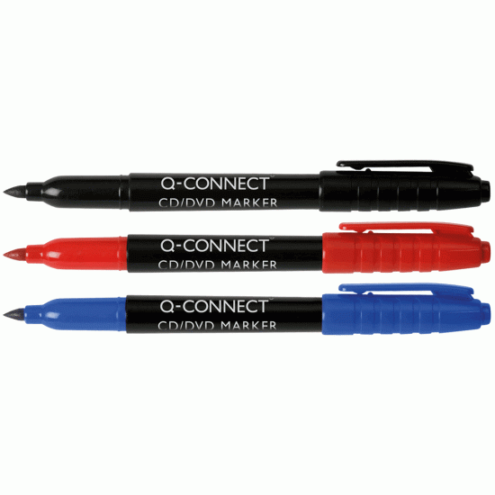 *Permanentais marķieris Q-Connect 1.0mm, CD/DVD, konisks, zils