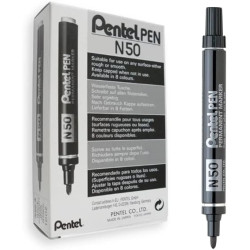 Permanentne marker Pentel N50 ümar ots, must