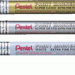 Permanentais marķieris Pentel Paint MFP10 0.6mm, konisks, balts