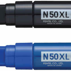 Permanentais marķieris Pentel N50 XL 11-17.0mm, nošķelts, melns