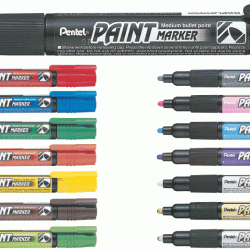 Permanentais marķieris Pentel Paint MMP20 4.0mm, konisks, zelta