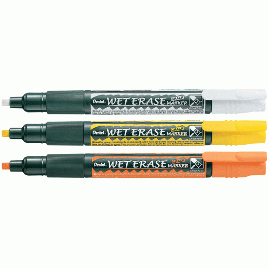 Krīta marķieris Pentel Wet Erase 2-4 mm, nošķelts, oranžs