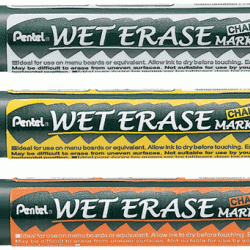Krīta marķieris Pentel Wet Erase 2-4 mm, nošķelts, dzeltens