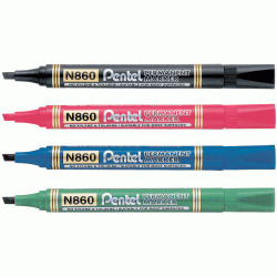 Permanentais marķieris Pentel N860 1.8-4.5mm, nošķelts, melns