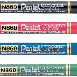 Permanentais marķieris Pentel N860 1.8-4.5mm, nošķelts, zaļa