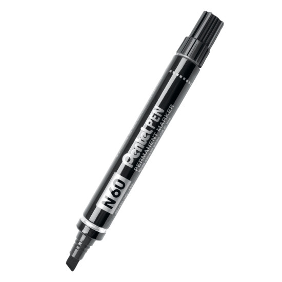 Permanentais marķieris Pentel N60 3.9-5.7mm, nošķelts, melns