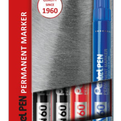 *Permanento marķieru komplekts Pentel N60, 4 gab