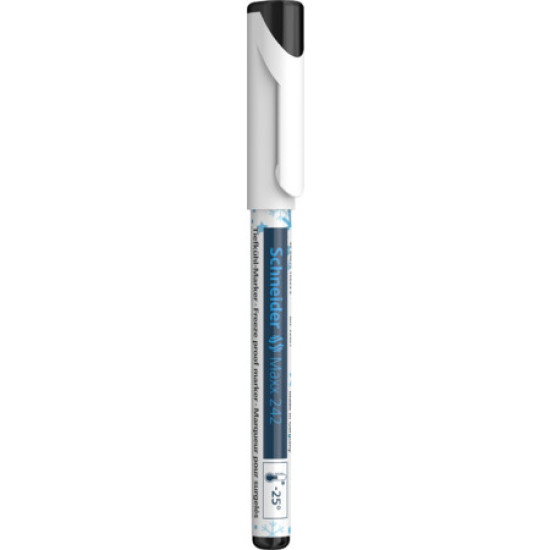 *Marķieris Schneider Maxx 242 1.0mm, drošs pret sasalšanu, konisks, melns