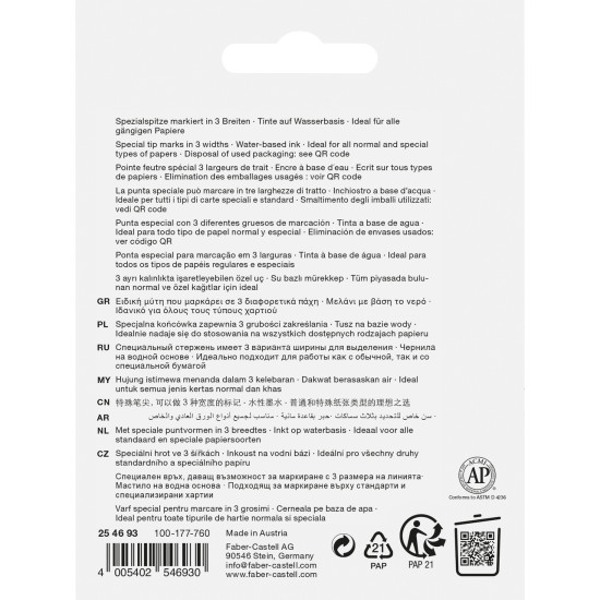 Markerid Faber-Castell TL Glassy SF, pappkarbis 4tk/pk