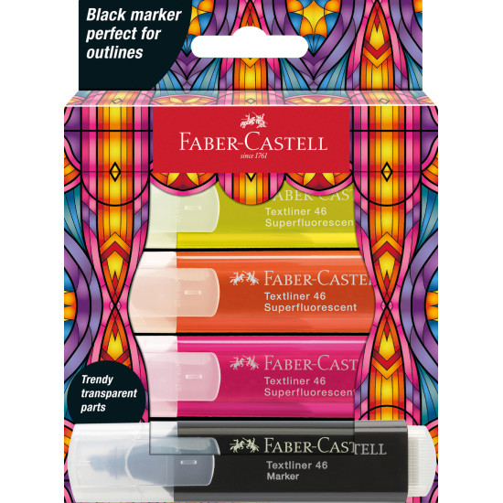 Markerid Faber-Castell TL Glassy SF, pappkarbis 4tk/pk