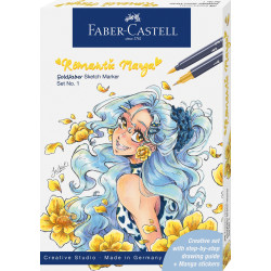 Skicēšanas marķieru komplekts Faber-Castell Gofa Romantic Manga Nr.1