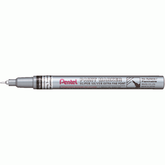 Permanentais marķieris Pentel Paint MFP10, konisks, 0.6 mm, sudrabs