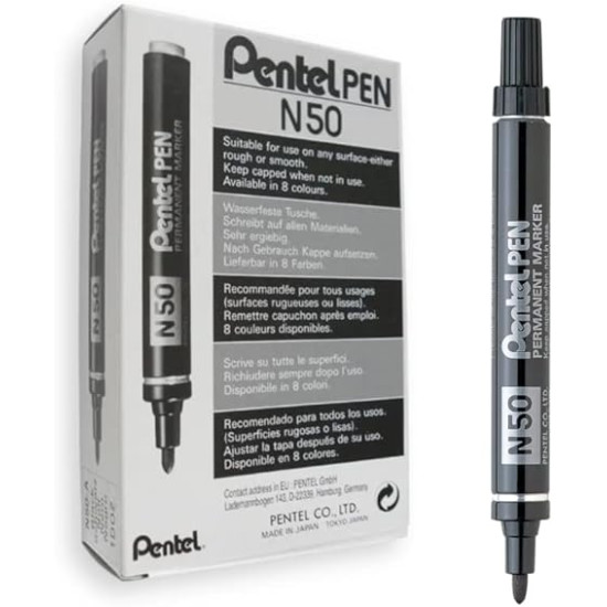 Permanentais marķieris Pentel N50, konisks, 4.3 mm, melns