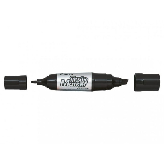 Marker Pilot Twin Jumbo must kahe otsaga, joone laius 1 mm / 3,5-6,5 mm