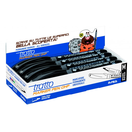 Permanentais marķieris Tratto CD Mark M, 0.7mm, melns