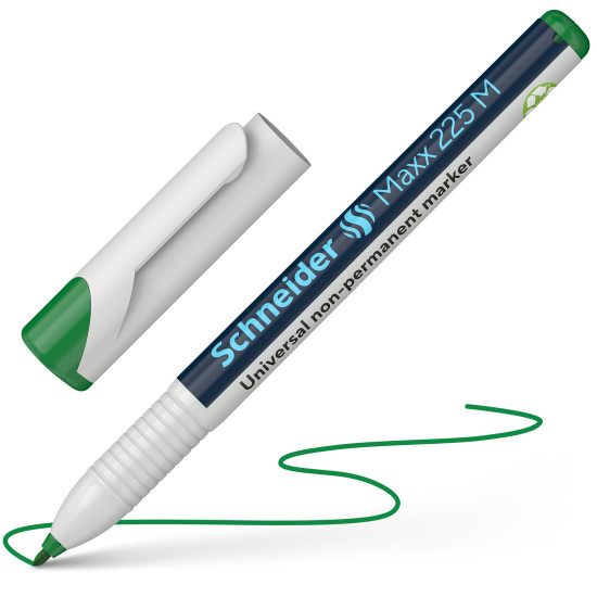 Marķieris Schneider Maxx 225 M 1.0mm, nepermanentais, konisks, zaļš