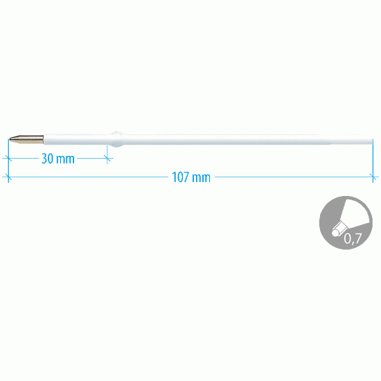 *Lodīšu kodoliņš Ecnomix, 0.7mm, zils