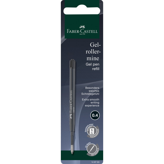 Gēla kodoliņš Faber-Castell Gel G2 0.4mm, melns