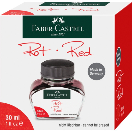 Чернила Faber-Castell Tinten Нестираемые, Red, 30мл