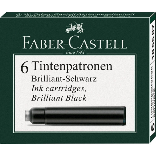 Чернильные картриджи Faber-Castell Стандартные, Black, Нестираемые