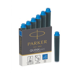 Чернильные картриджи Parker QUINK Mini с легкой заправкой, Blue