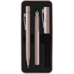 Dāvanu komplekts Faber-Castell Grip, metāliski rozā