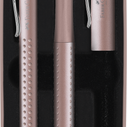 Dāvanu komplekts Faber-Castell Grip, metāliski rozā