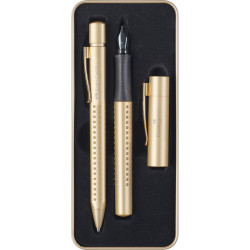 *Dāvanu komplekts Faber-Castell Grip, plastmasas korpuss, melns/zelta