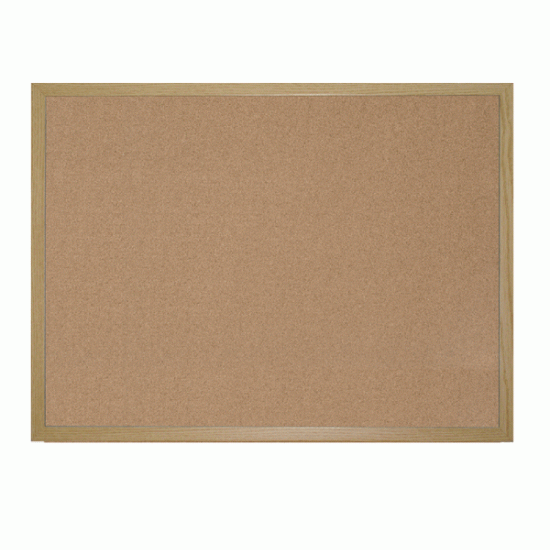 *Korķa tāfele BI-OFFICE ar koka rāmīti, 450x600mm